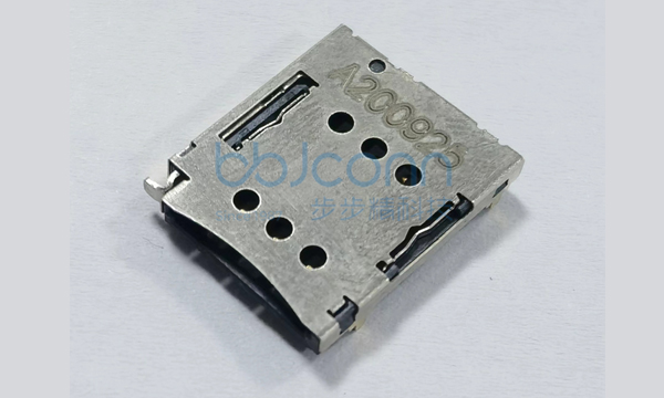 卡座 NANO SIM CARD 6P+CD端子 外壳插板 无柱 SMT H=2.1