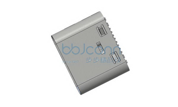 TYPE-C 16P 母座 板上型 L=7.35 垫高1.0 CH2.67