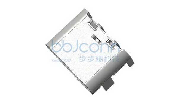 TYPE-C 2P 母座 板上四脚插 L=6.80 端子DIP CH=1.58