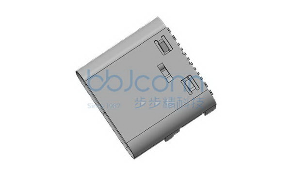 TYPE-C 16P 母座 L=8.35 CH=1.67 板上四脚插 带柱 端子SMT