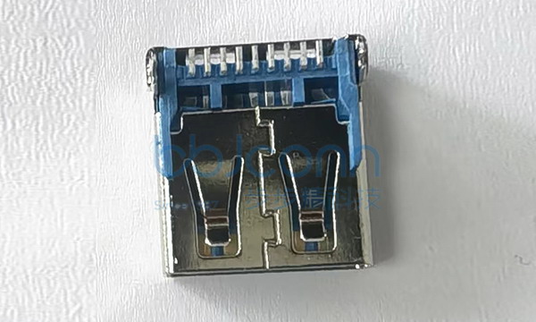 USB 3.0 AF 90度 后两脚插 端子SMT L=14.45 