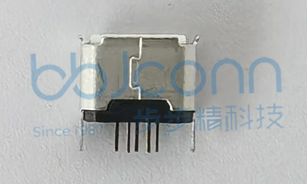 MICRO-5P BF 180度 直插 H=5.61 端子加长0.5 （脚长2.0） 卷边 不锈钢外壳 雾锡