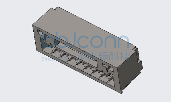 针座 1.25-8P 卧贴 带扣 米黄