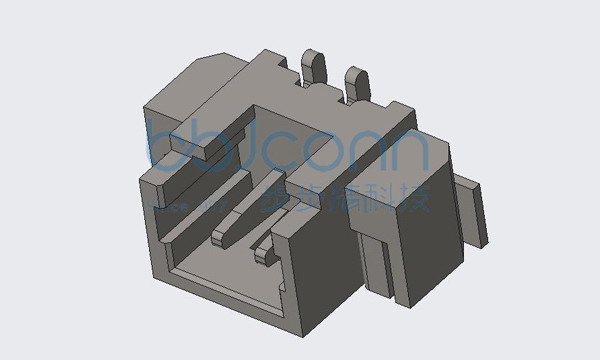 针座 1.25-2P 立贴 闭口隔栏连胶 米黄色
