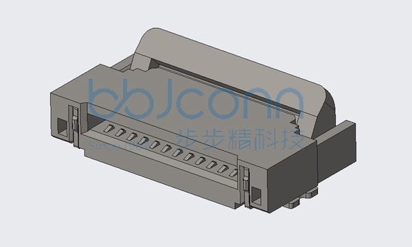 FPC 0.5-12P 后翻式 H=2.0 点镀金G-F （AFC24）