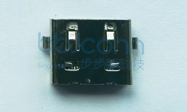 HDMI 19P 母座沉板1.67平口铜壳 DIP L=12.0