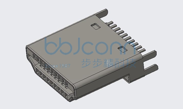 HDMI 公头夹板C-1.6 针长2.0 端子GF 铁壳镀金