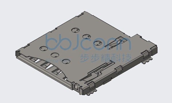 卡座 MICRO-SIM PUSH-PUSH 6P 带CDPIN H=1.35 卡扣 无柱 避位