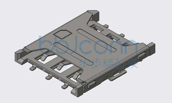 卡座 SIM NANO SIM PUSH PULL 6PIN H=1.35 贴片 有柱