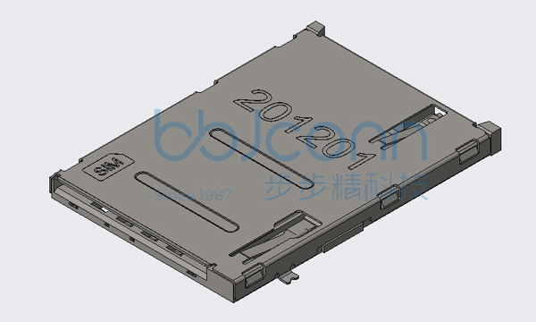 卡座 SM015-100 SIM 6PIN Push-Push H=2.0 贴片 带柱