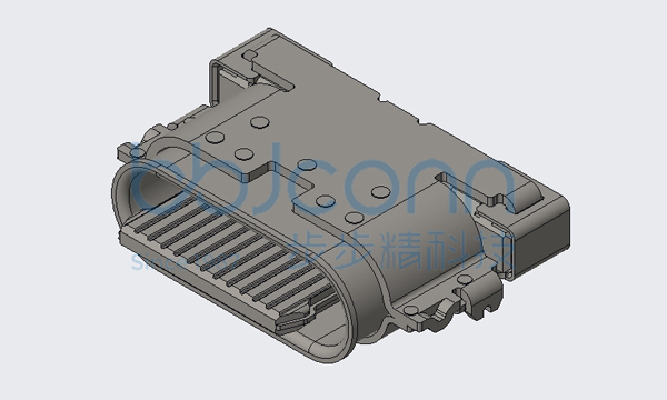 TYPE-C 24P 防水母座 双壳 沉板1.54 SMT 六脚插 舌片外漏1.3 L=7.05 CH=0.36 IP68