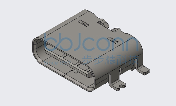 TYPE-C 6P 母座 板上型 四脚全贴 端子SMT L=6.80 CH=1.63 编带