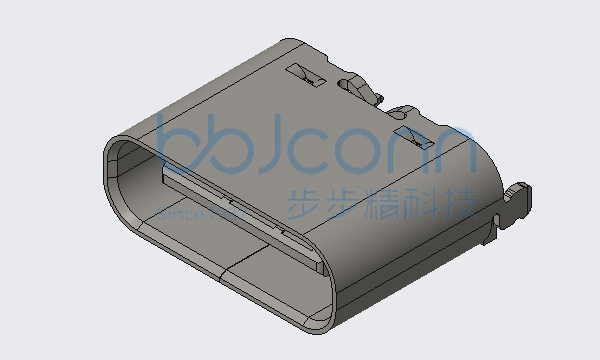 TYPE-C 6P 母座 直立式 两脚插 端子DIP H=6.50 加盖编带
