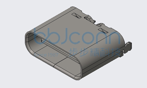 TYPE-C 6P 母座 直立式 两脚插 端子DIP H=6.80 加盖编带