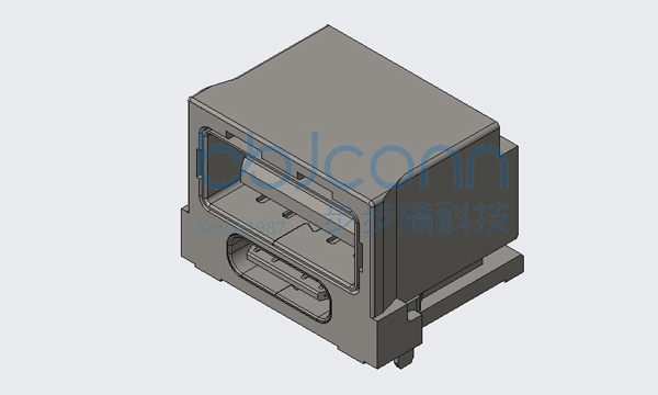 USB 2.0 AF+CF 16P ALL DIP（防水母座 USB2.0 AF90度 大电流7A+TYPE-C 16P L=13.50 LCP橙胶 平口 不锈钢外壳 DIP）端子镀金1u（通规版）