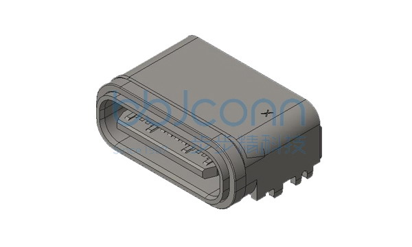 TYPE-C 16P 母座 L=6.5 CH1.73 板上型 四脚插 全框 DIP (WP8)