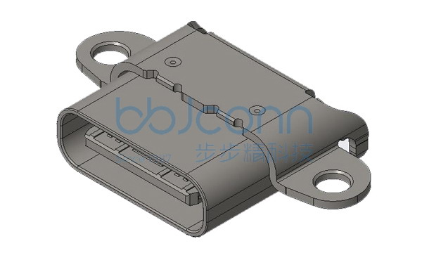 USB 3.1 TYPE-C 24P 防水母座 锁板式 双壳 端子双排SMT 沉板0.86 L=9.15 CH=0.70 IPX8 编带 不带防水圈