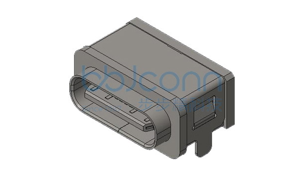 TYPE-C 16P 防水母座 板上两脚插 带柱 端子SMT L=7.31 CH=2.25 带防水圈 IPX8