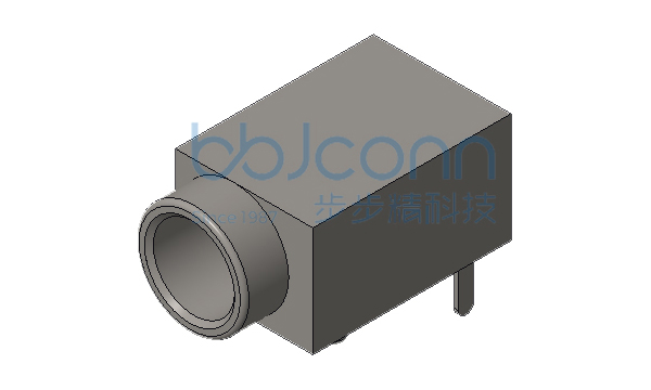 DC插座 DC-003A 1.30针 三脚插 带柱 半铜