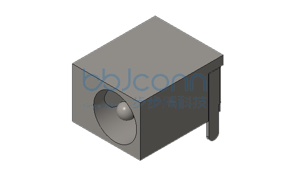 DC插座 DC-044 2.0针 半铜 三脚插 带柱
