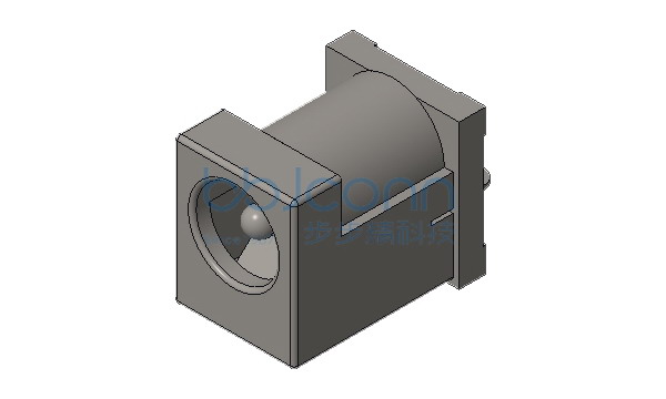 DC插座 DC-012A 2.0针 全铜 短脚 180度 三脚插