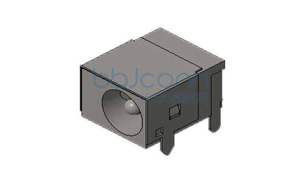 DC插座 DC-044B 2.0针 全铜 五脚插 短柱 半包 袋装