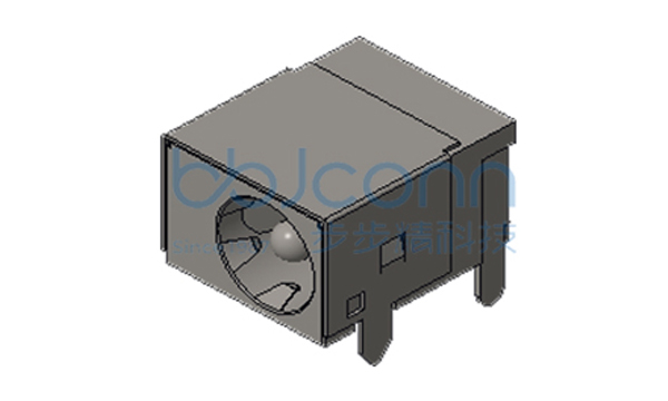 DC插座 DC-044A 2.5针 全铜 全包 五脚插 短柱 48V 大电流3A 袋装