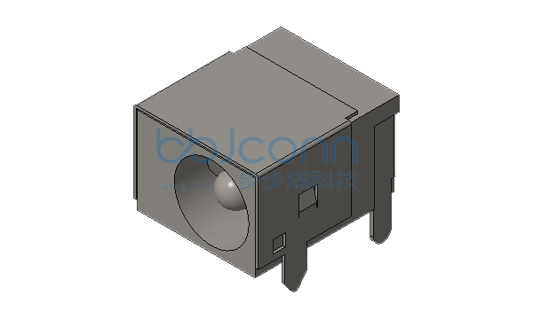 DC插座 DC-044B 2.5针 全铜 五脚插 长柱 半包