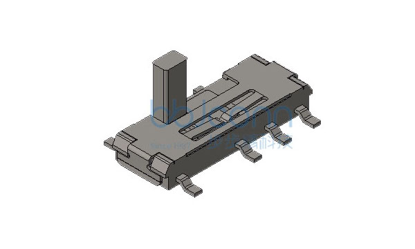 拨动开关 SK-08-G2.0 立式 八脚贴片 带柱 SMT 贴麦拉 三档 250gf 编带