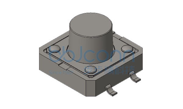 轻触开关 12x12x8.0 四脚贴片 不锈钢弹片 260gf 编带