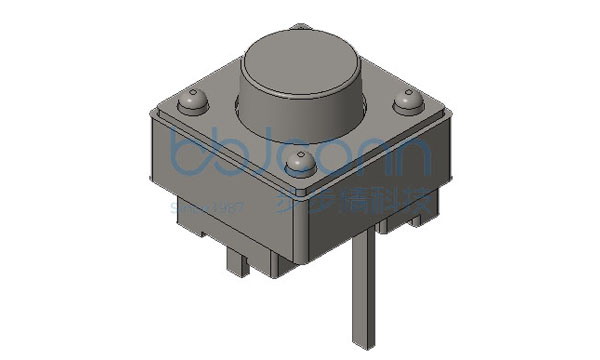 轻触开关 6x6x5 中二脚 脚长3.5 铜盖 260gf 袋装