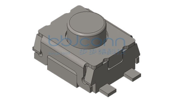 轻触开关 3x4x2.5 四脚小龟贴片 无柱 不锈钢弹片 260gf 黑柄