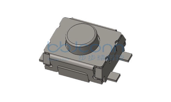 轻触开关 3x4x2.5 四脚小龟贴片 无柱 不锈钢弹片 160gf 黑柄
