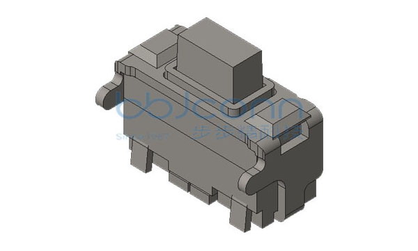 轻触开关 2x3x2.9 全包双层 侧按支架 白柄 不锈钢双弹片 160gf 编带