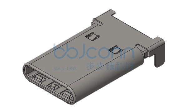 TYPE-C 24P 公头 铆合款 沉板0.95 双排SMT 两脚插 L=13.75 带塞子 编带