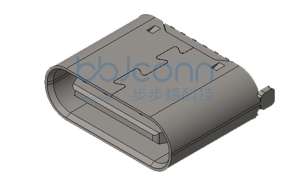 TYPE-C 16P 母座 直立式 H=6.5 无弹 端子C7025镀全金 SMT