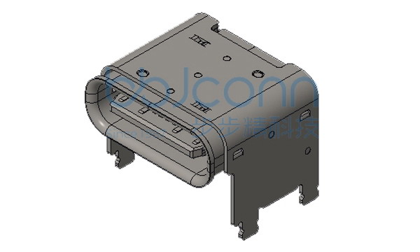 TYPE-C 16P 母座 板上 垫高3.0mm L=8.0 CH=4.58 端子C7025 紫胶
