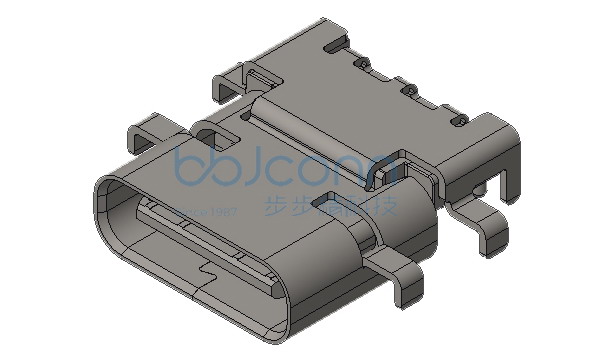 TYPE-C 24P 沉板2.08 L=10.30 CH0.39 SMT+DIP 6脚插