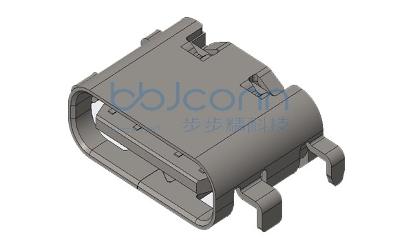 TYPE-C 16P 母座 L=6.50 CH=0.35 沉板1.23 四脚插 端子SMT