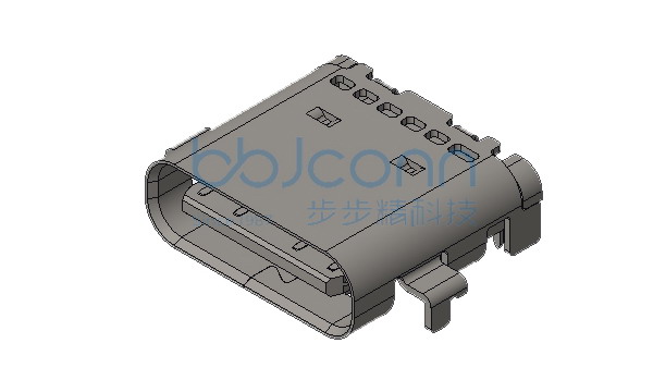 TYPE-C 24P 母座 四脚插 沉板1.0 L=7.90  端子双排SMT