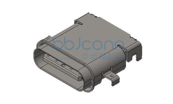 TYPE-C 24P 母座 四脚插 双外壳 端子DIP+SMT 沉板1.4 L=9.65 CH=0.31