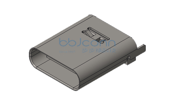 TYPE-C 2P 母座 直立式 H=10.0 两脚插 脚长1.50 端子DIP 加盖编带