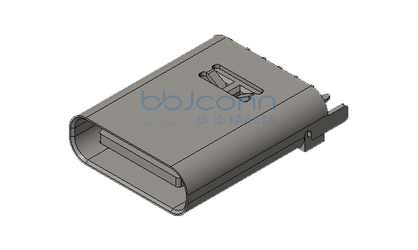 TYPE-C 6P 母座 直立式 两脚插 H=10.5 端子DIP 外壳脚长1.5 管装