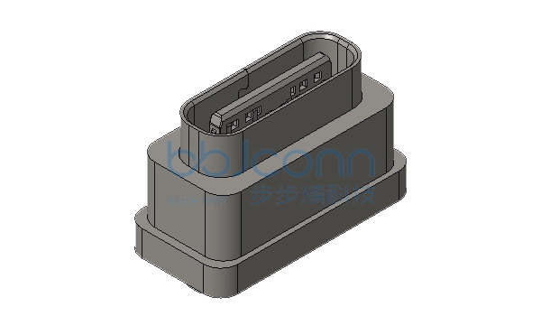 TYPE-C 6P 防水母座 直立式 两脚插 H=6.80 铆合壳盲插 充电版带OTG 端子DIP 带中夹片 IPX8