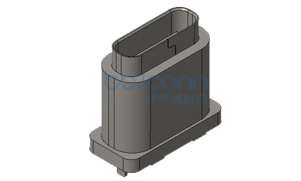TYPE-C 6P 防水母座 直立式 两脚插 端子DIP H=10.80 端子脚长2.0 IPX7 编带