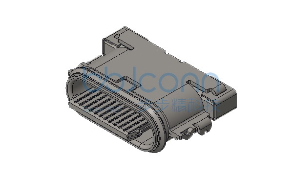 TYPE-C 24P 防水母座 双壳 沉板1.54 SMT 六脚插 舌片外漏1.3 L=7.05 CH=0.36 IP68