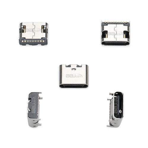 TYPE-C 16PIN 母座板上型L=6.5　5A（一体式）---（UC.01.51-11-0009）_调整大小