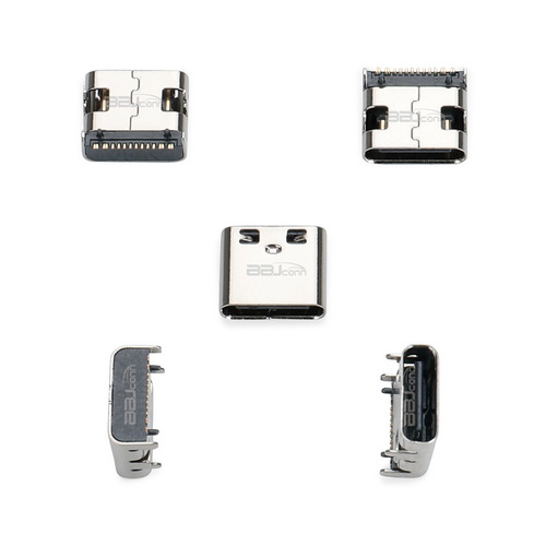 TYPE-C 16PIN 母座板上型L=7.35 5A 铜合金端子(一体式)---(UC.01.51-11-0020)
