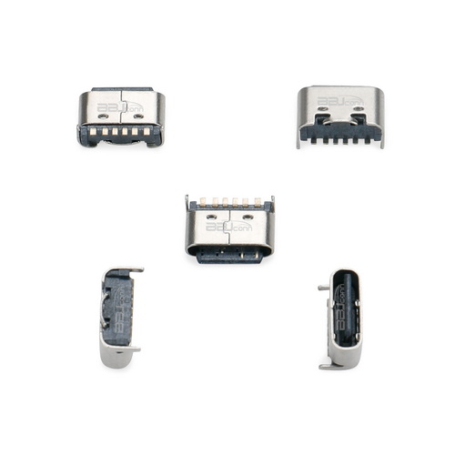 TYPE-C 6PIN 母座板上短体L=5.0后两脚插---(UC.01.53-1B-0002)_调整大小